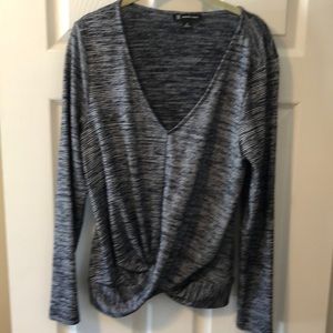INC navy and greyish top